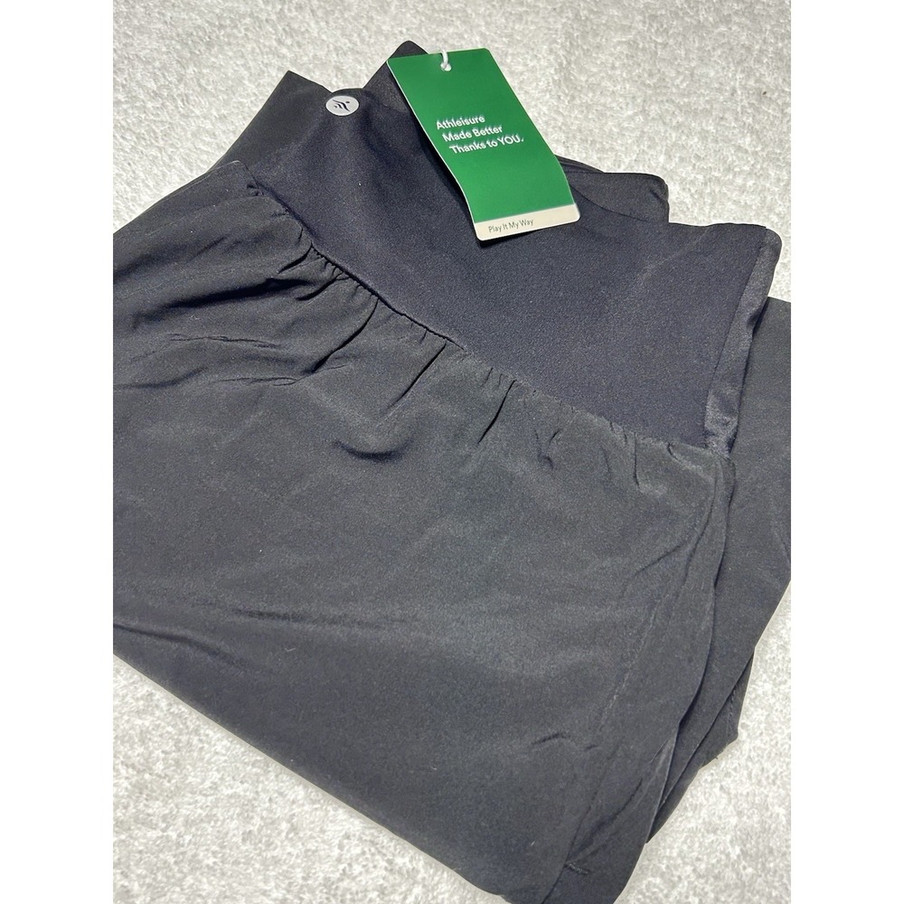 Halara Pants Black Pull On Trousers Wide Leg Pockets Pleated Womens Medium NWT
